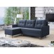 Canapé d'angle convertible Milowa scandinave nordique avec pieds en bois