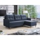 Canapé d'angle convertible Milowa scandinave nordique avec pieds en bois