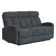Canapé de relaxation ACANTO 3 places tissu gris foncé. Grand confort