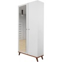 Armoire à portes battantes Felice 5 blanc