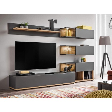Ensemble meuble TV SILK avec étagère
