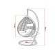 Fauteuil de jardin suspendu avec armature et coussin. Oeuf suspendu