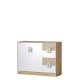 Nicol NA08 Commode 4 tiroirs et 2 portes bois et blanc