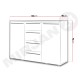 Commode BERGAM 4 tiroirs et 2 portes avec LED 