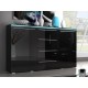 Commode BERGAM 4 tiroirs et 2 portes avec LED 