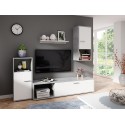 Ensemble meuble TV ARAN gris et blanc