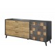 SOUL - Commode 1 porte 3 tiroirs style industriel