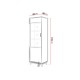 SOUL - Vitrine 1 porte haute 60 cm style industriel