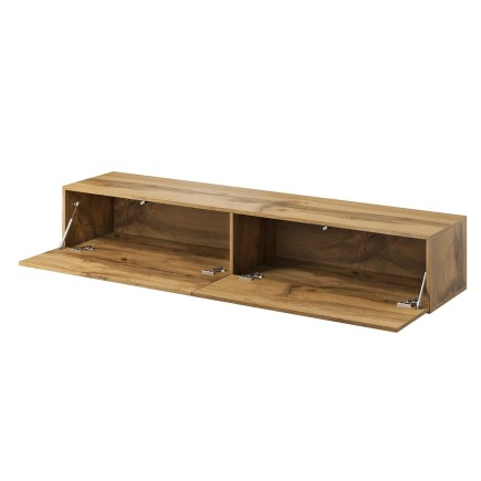 VIGIO - Meuble TV suspendu  180 cm couleur bois