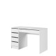 Bureau ADA 120 cm 5 tiroirs blanc