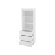 Etagère bibliothèque HARVA 60 cm 3 tiroirs blanc