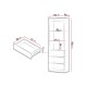 Etagère bibliothèque HARVA 60 cm 3 tiroirs blanc