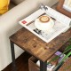 INDUSA - Table d'appoint, Table de Chevet avec étagère grillagée, Style Industriel, Marron Vintage