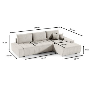 Canapé d'angle convertible MELUTI