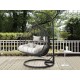 Fauteuil suspendu Torn avec rembourrage et coussin, 2 places en polyrotin avec armature. jardin