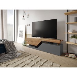 meuble TV nesezi - bois - 160 cm - style industriel