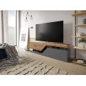 meuble TV nesezi - bois et gris - 160 cm - style industriel Couleur - Bois / Gris
