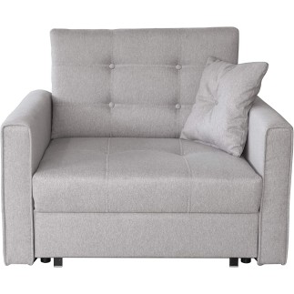 Fauteuil convertible VIVAL I en tissu beige ou gris