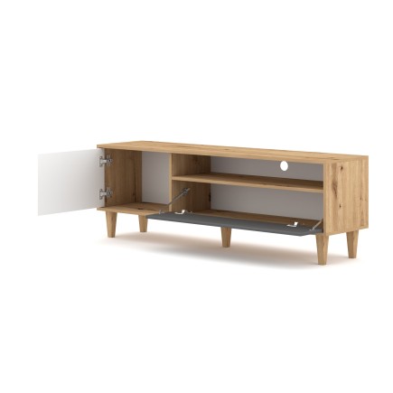 Meuble TV BOLANIA style naturel