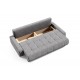 Canapé convertible 3 places SELUTI en tissu beige ou gris