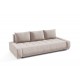 Canapé convertible 3 places SELUTI en tissu beige ou gris