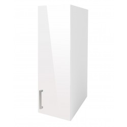 Meuble de cuisine colonne haut 1 porte 40 cm OXANE laqué brillant avec 2 étagères