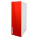 Meuble de cuisine colonne haut 1 porte 40 cm OXANE laqué brillant avec 2 étagères