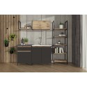 Cuisine complète industrielle LOFT 140 cm pied métal