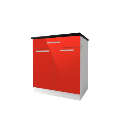 Meuble bas pour cuisine 2 portes 1 tiroir 60 cm TARA