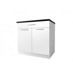 Meuble bas pour cuisine 2 portes 1 tiroir 80 cm TARA