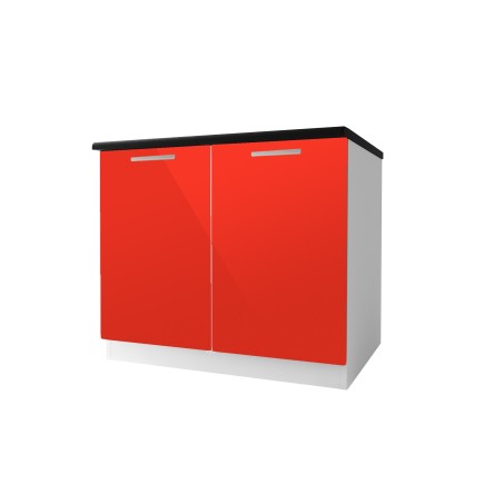 Meuble bas de cuisine 2 portes 100 cm TARA