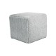 pouf en tissu bouclette blanc noir ou gris