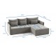 Canapé d'angle convertible BENIA en tissu velours