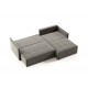 Canapé d'angle convertible BENIA en tissu velours