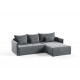 Canapé d'angle convertible BENIA en tissu velours