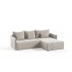 Canapé d'angle convertible BENIA en tissu velours