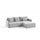 Canapé d'angle convertible BENIA en tissu velours