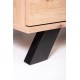 Meuble TV VINSI 160 cm style industriel avec pieds en bois noir