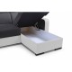 Canapé panoramique convertible EMPERO U avec coffre de rangement et tiroir