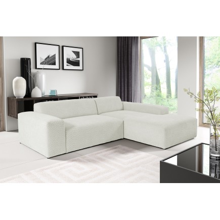Canapé d'angle MODULI en tissu bouclette