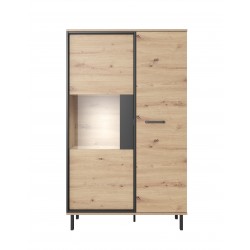 Vitrine Nestia 2 portes style industriel