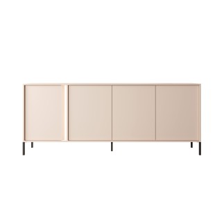 Commode Dastia 203 cm 4 portes couleur beige
