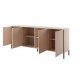 Commode Dastia 203 cm 4 portes couleur beige