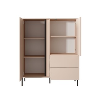 Commode haute Dastia 103 cm beige
