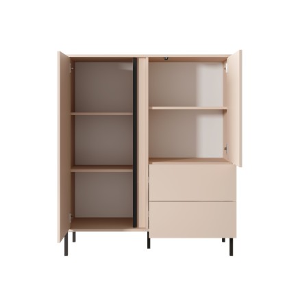 Commode haute Dastia 103 cm beige