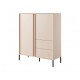 Commode haute Dastia 103 cm beige2 portes 2 tiroirs