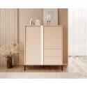 Commode haute Dastia 103 cm beige