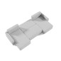 Canapé d'angle panoramique convertible LORIO en tissu aspect velours
