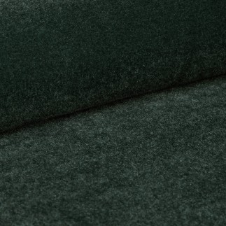 Canapé d'angle panoramique convertible LORIO en tissu aspect velours