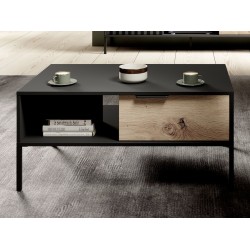 Table basse RAVIA noire style industriel